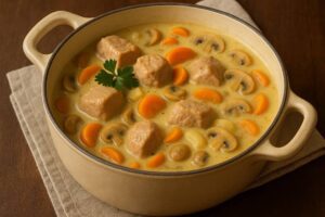 Blanquette fondante à l’ancienne : le mijoté crémeux qui réconforte