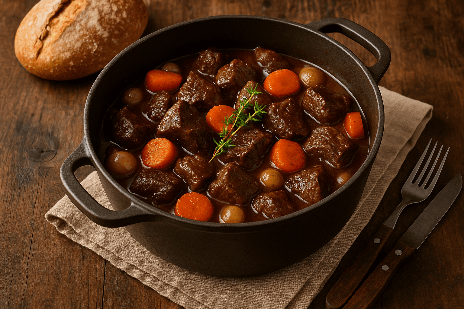 Boeuf bourguignon maison façon grand-mère : mijoté tendre et savoureux