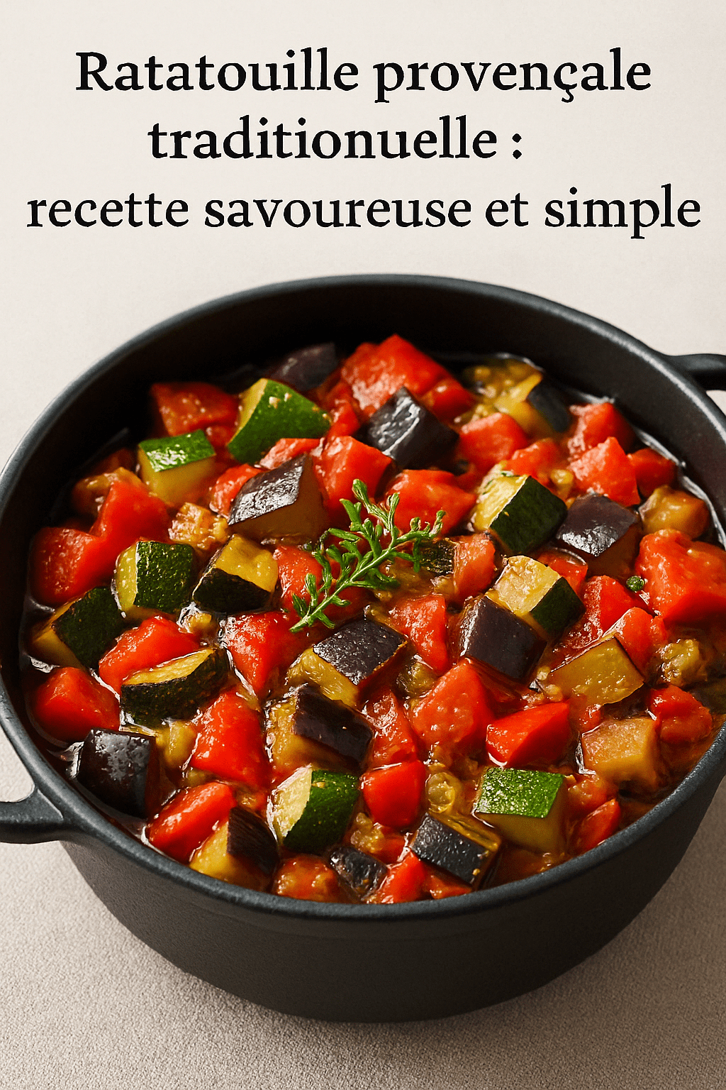 Ratatouille provençale traditionnelle : recette savoureuse et simple