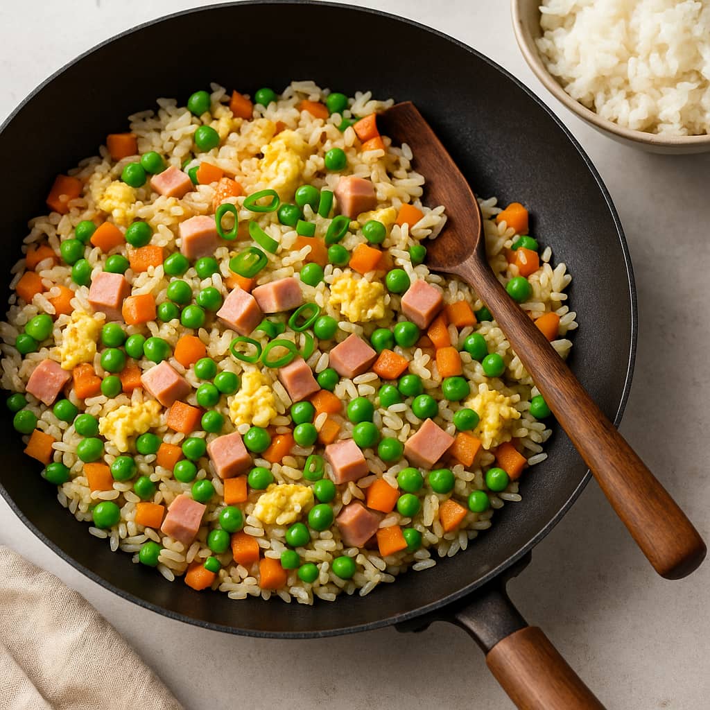 Riz cantonais facile : recette asiatique express pour toute la famille